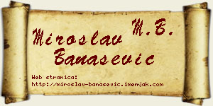 Miroslav Banašević vizit kartica
